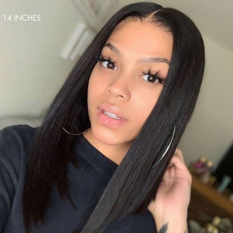 PreMax Wigs - 180% Density Body Wave / Straight Glueless 13x4 Frontal Lace Long Wig Pre-Cut Lace