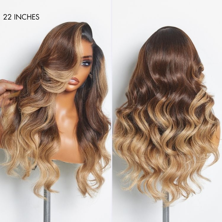 AiryFit™ Scalp Care Wigs - Deep Parting Loose Body Wave Human Hair Wig 11x6 Frontal HD Lace Glueless Wig