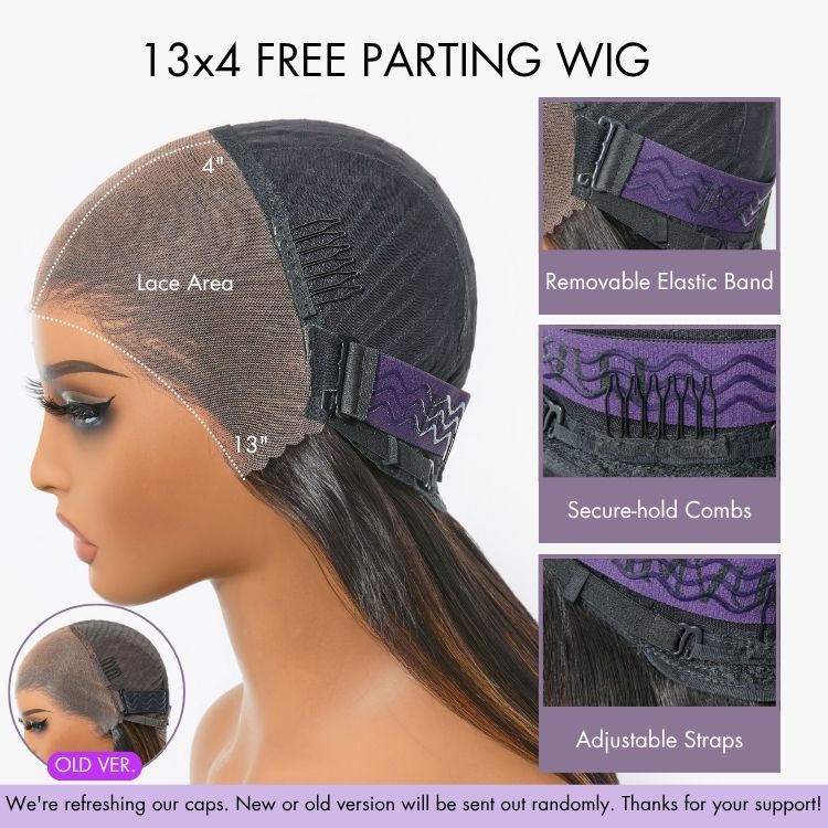 PreMax Wigs - 180% Density Body Wave / Straight Glueless 13x4 Frontal Lace Long Wig Pre-Cut Lace
