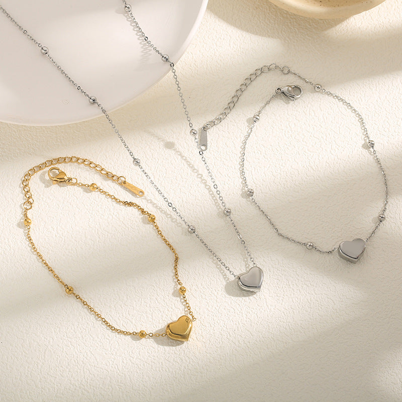 Love Titanium Steel Necklace Women's Fashion Simple Clavicle