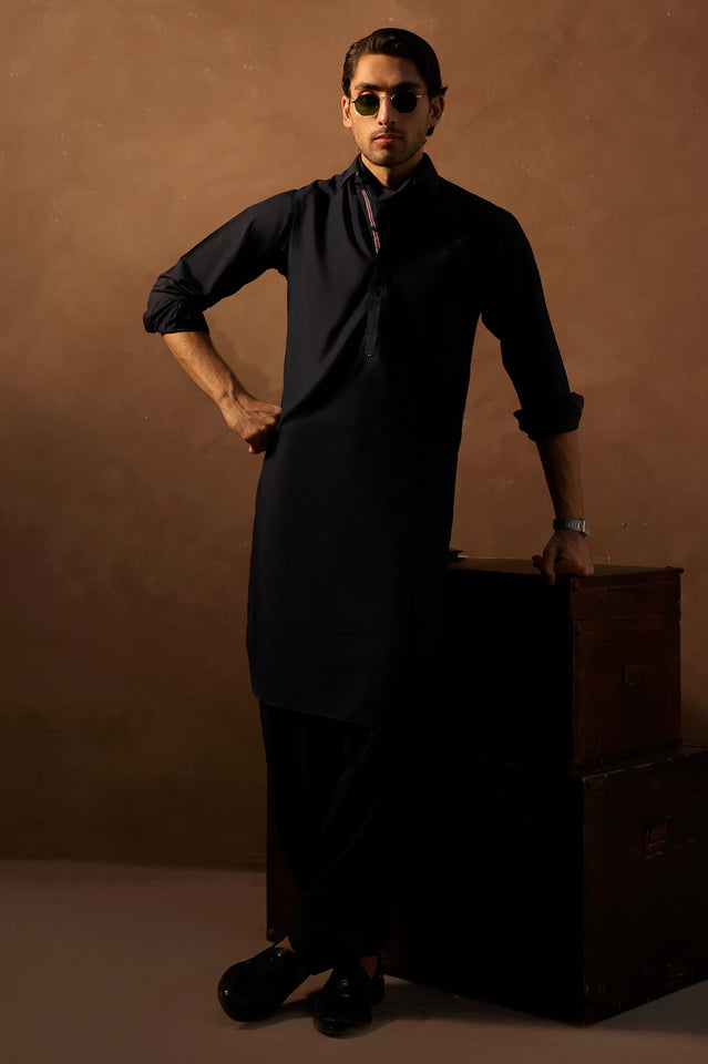 Grey Wash & Wear Shalwar Kameez