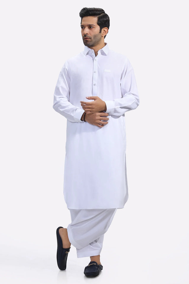 White Cotton Shalwar Kameez