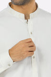 Off White Rayon Blend Shalwar Kameez