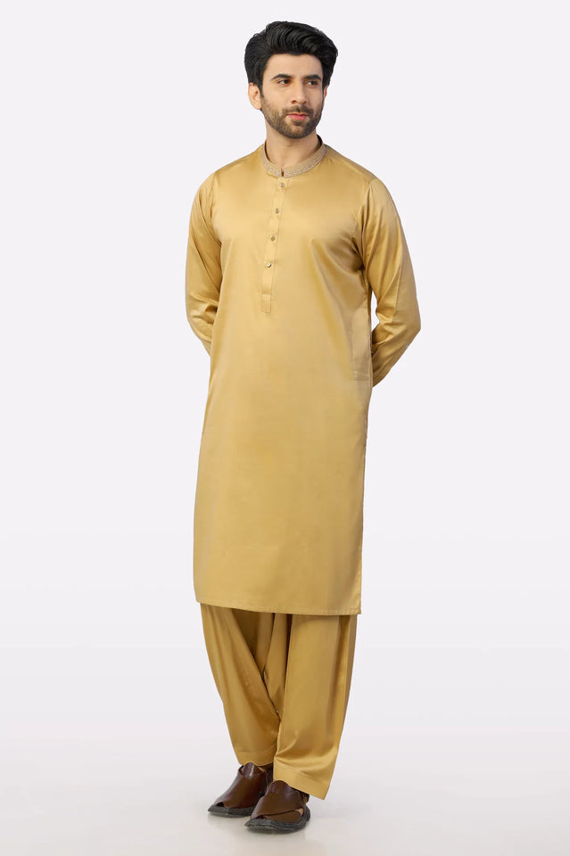 Mustard Cotton Shalwar Kameez