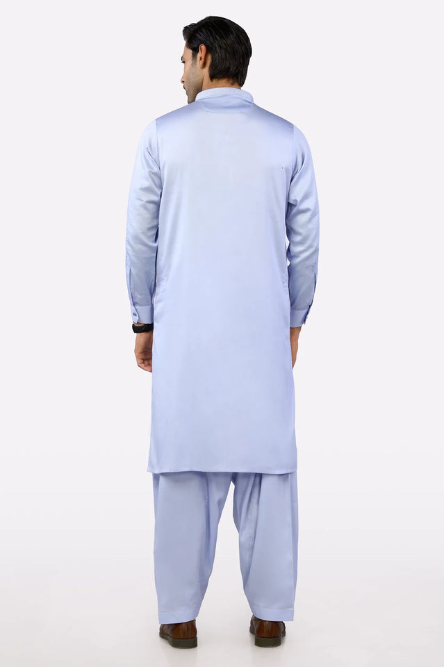 Light Blue Cotton Shalwar Kameez