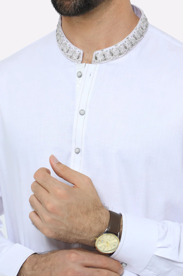 White Wash & Wear Shalwar Kameez