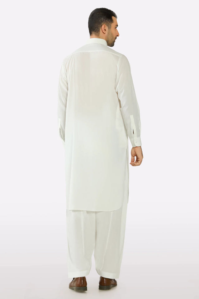 Off White Wash & Wear Shalwar Kameez