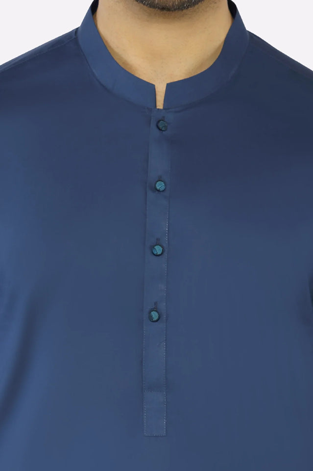 Royal Blue Cotton Shalwar Kameez