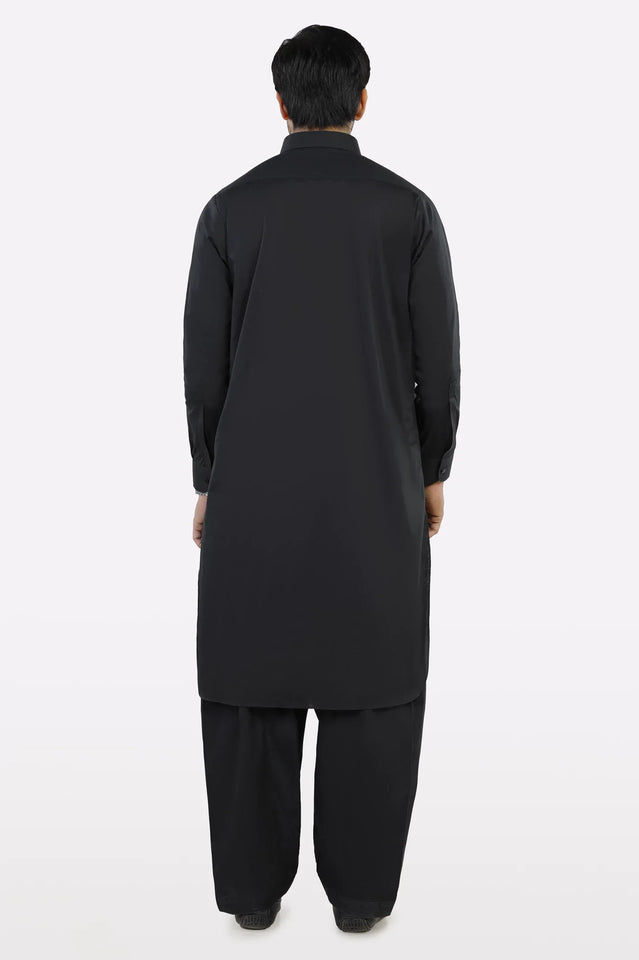 Black Cotton Shalwar Kameez