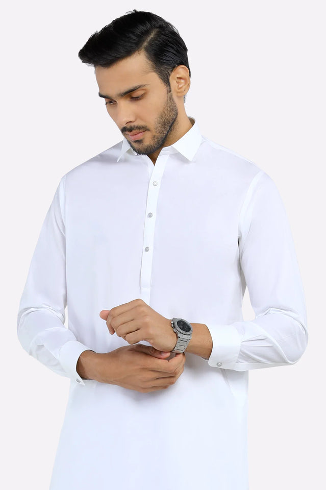 Off White Cotton Shalwar Kameez
