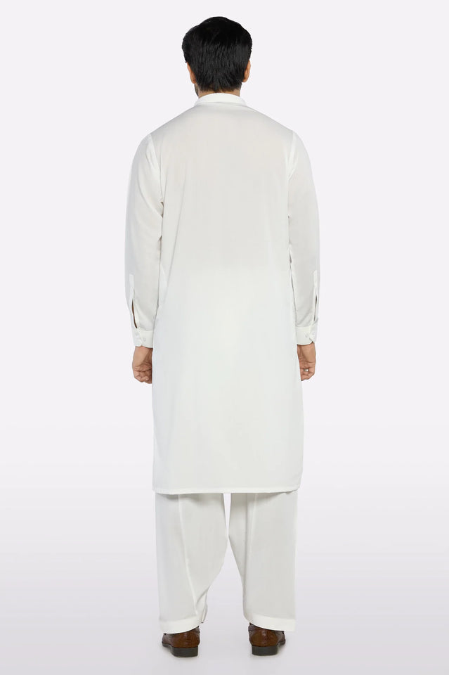 Off White Wash & Wear Shalwar Kameez