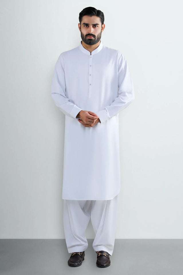 White Wash & Wear Shalwar Kameez