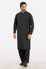Dark Brown Wash & Wear Shalwar Kameez