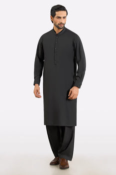 Dark Brown Wash & Wear Shalwar Kameez