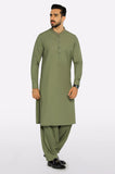 Olive Wash & Wear Shalwar Kameez