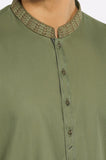 Olive Wash & Wear Shalwar Kameez