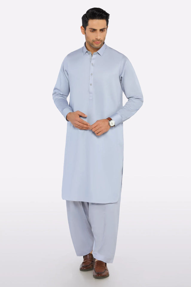 Dark Grey Cotton Shalwar Kameez