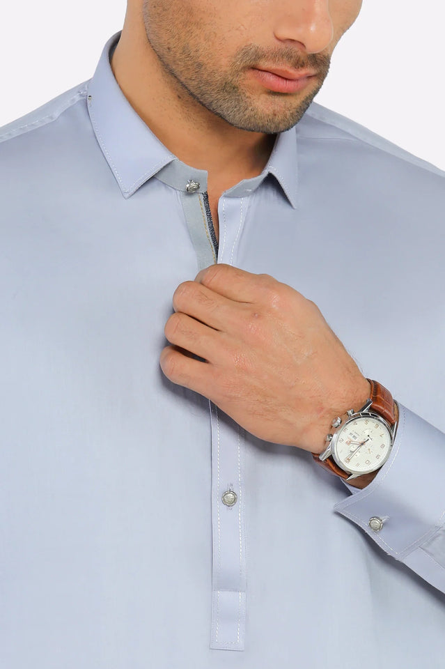 Dark Grey Cotton Shalwar Kameez