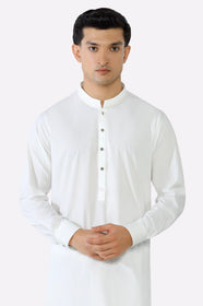 Off White Wash & Wear Shalwar Kameez