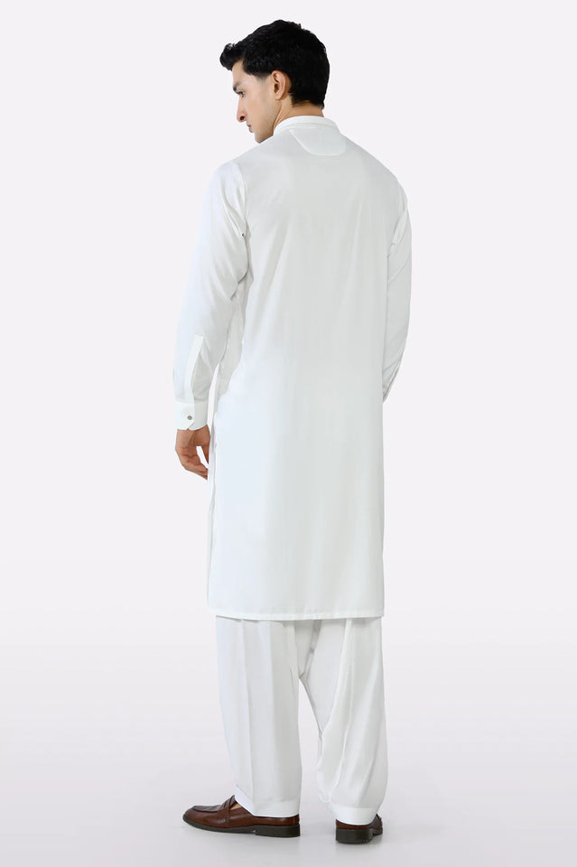 Off White Wash & Wear Shalwar Kameez