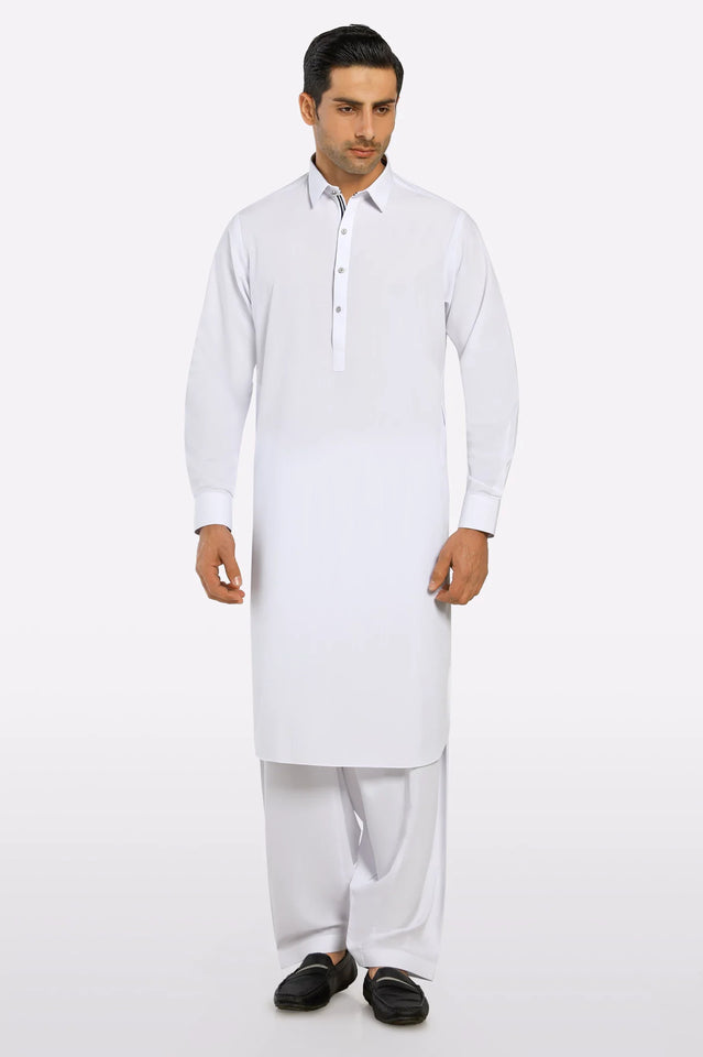White Wash & Wear Shalwar Kameez