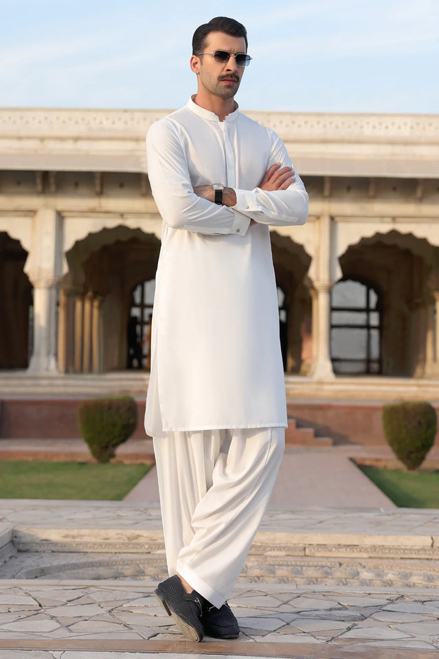 White Wash & Wear Shalwar Kameez
