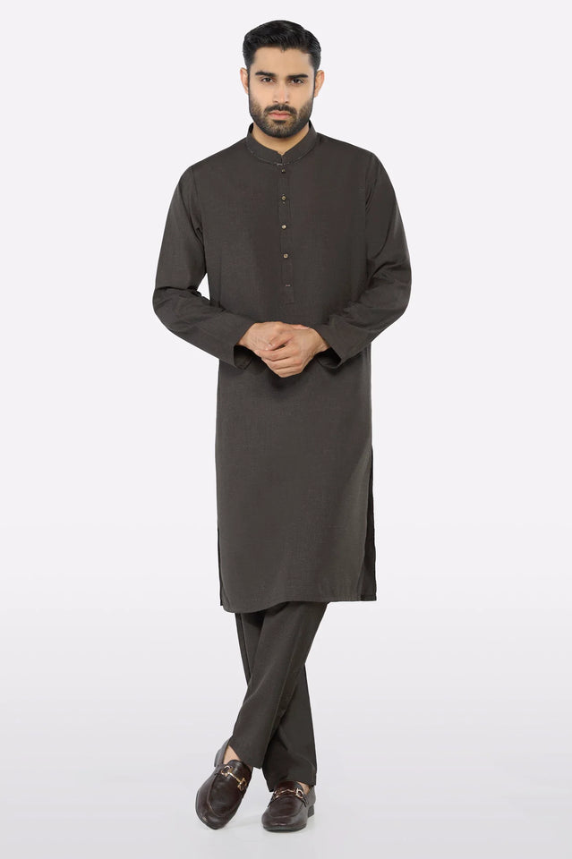Dark Brown Wash & Wear Kurta Pajama
