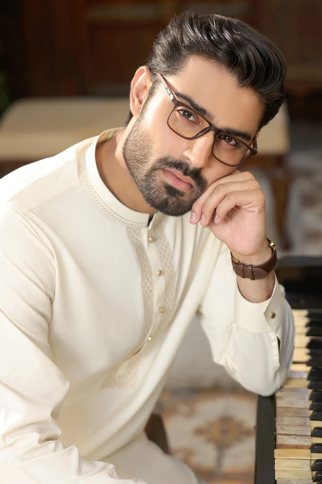 Cream Wash & Wear Shalwar Kameez