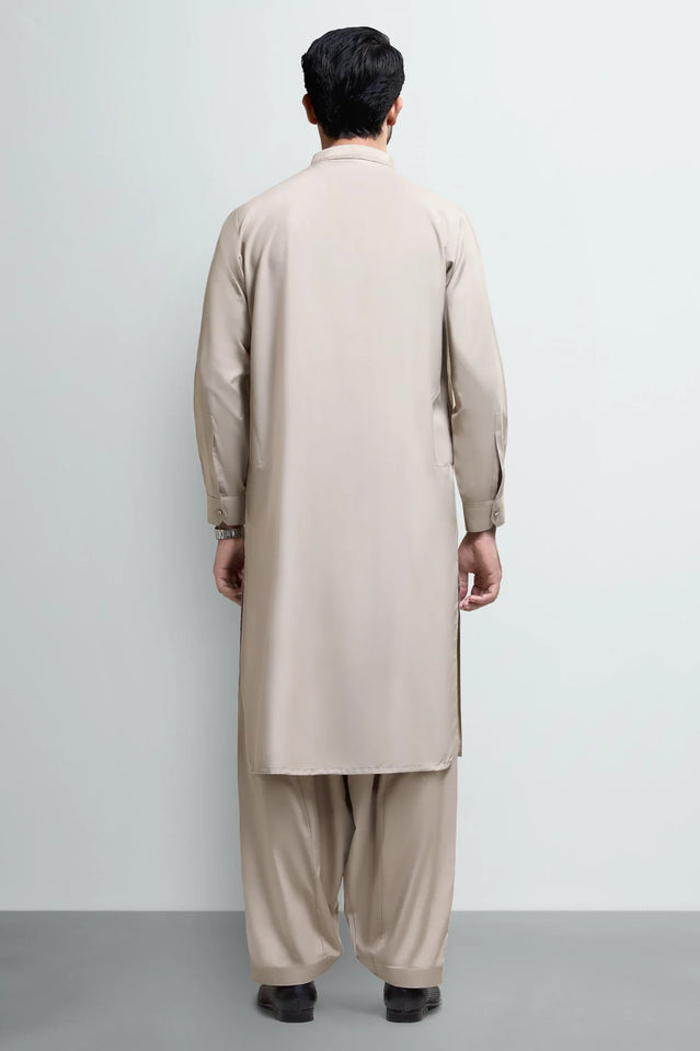 Light Brown Wash & Wear Shalwar Kameez