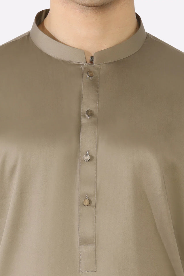 Light Brown Cotton Shalwar Kameez