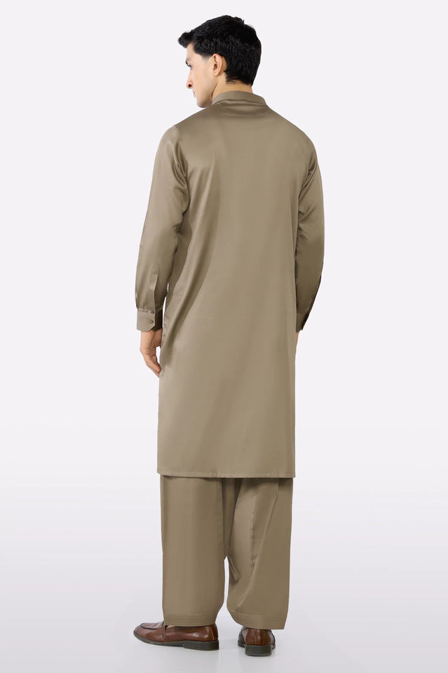 Light Brown Cotton Shalwar Kameez