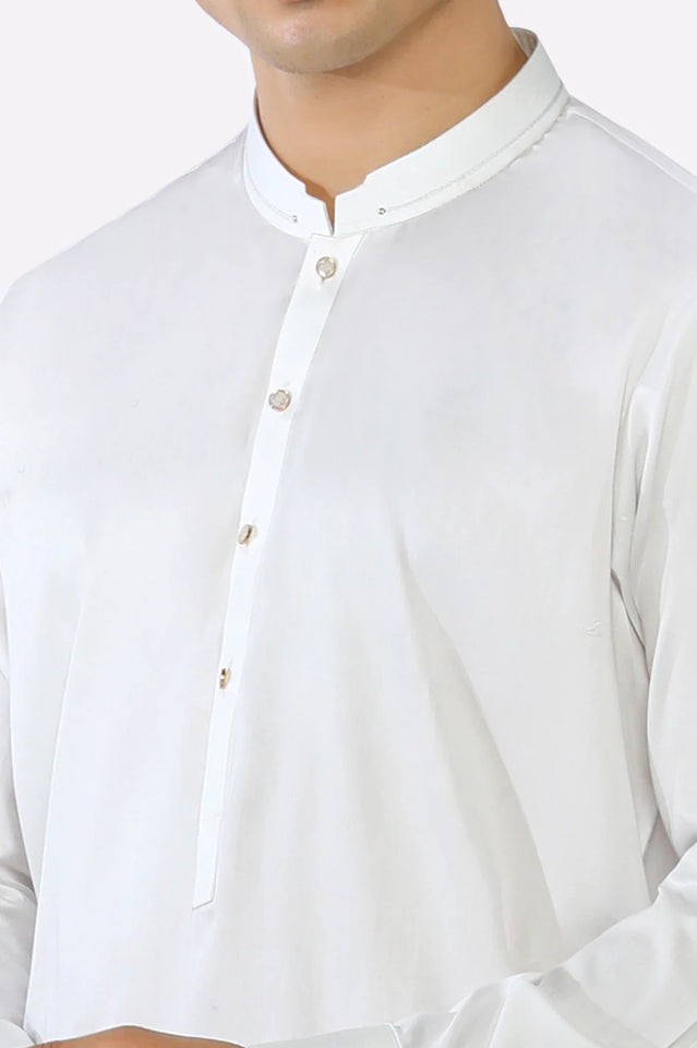 Off White Cotton Shalwar Kameez