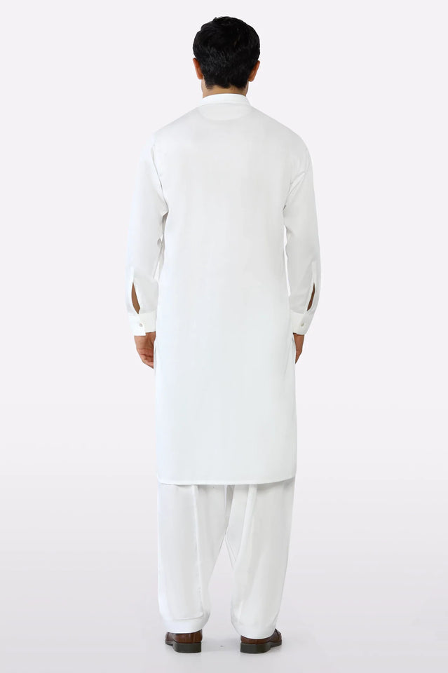 Off White Cotton Shalwar Kameez