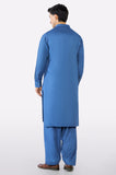 Blue Cotton Shalwar Kameez