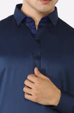 Navy Blue Cotton Shalwar Kameez