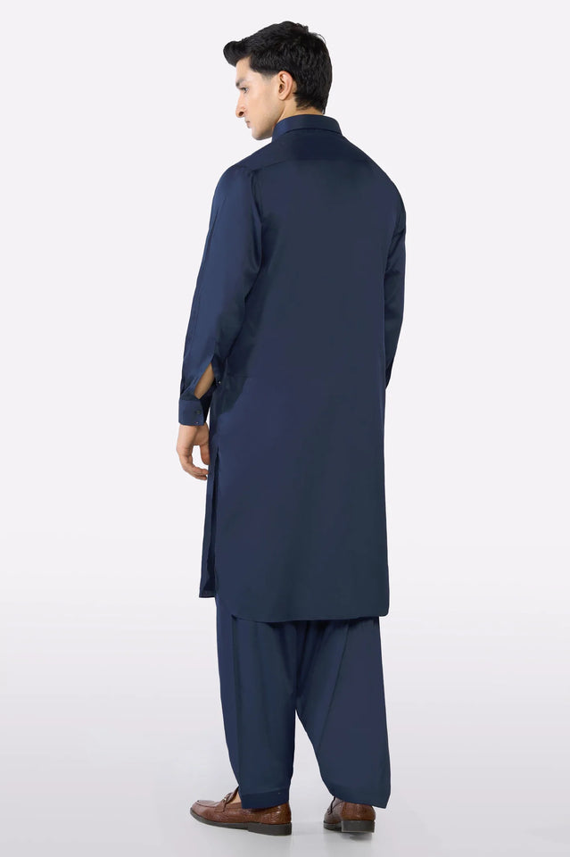 Navy Blue Cotton Shalwar Kameez