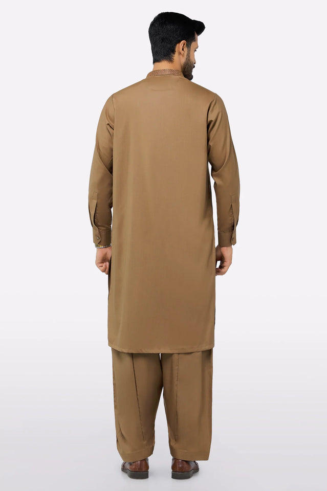 Light Brown Wash & Wear Shalwar Kameez