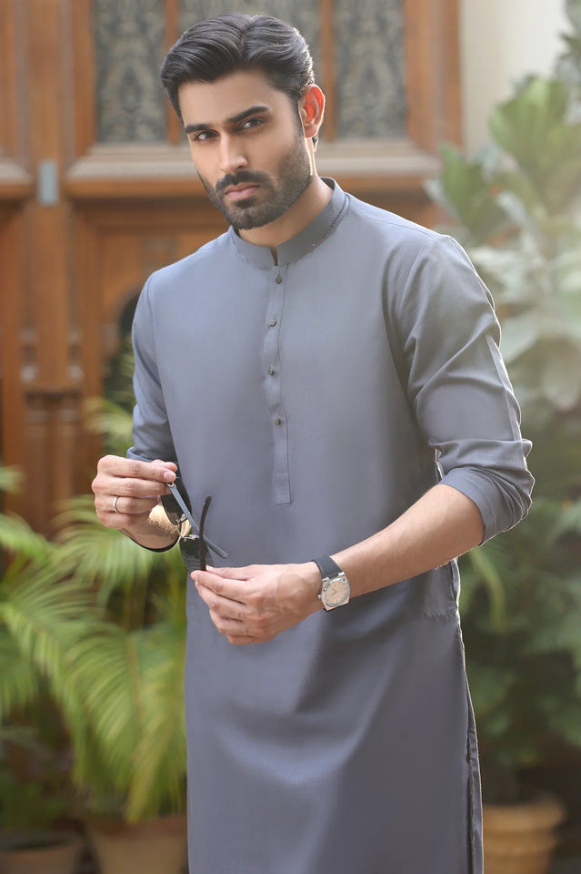 Blue Wash & Wear Kurta Pajama
