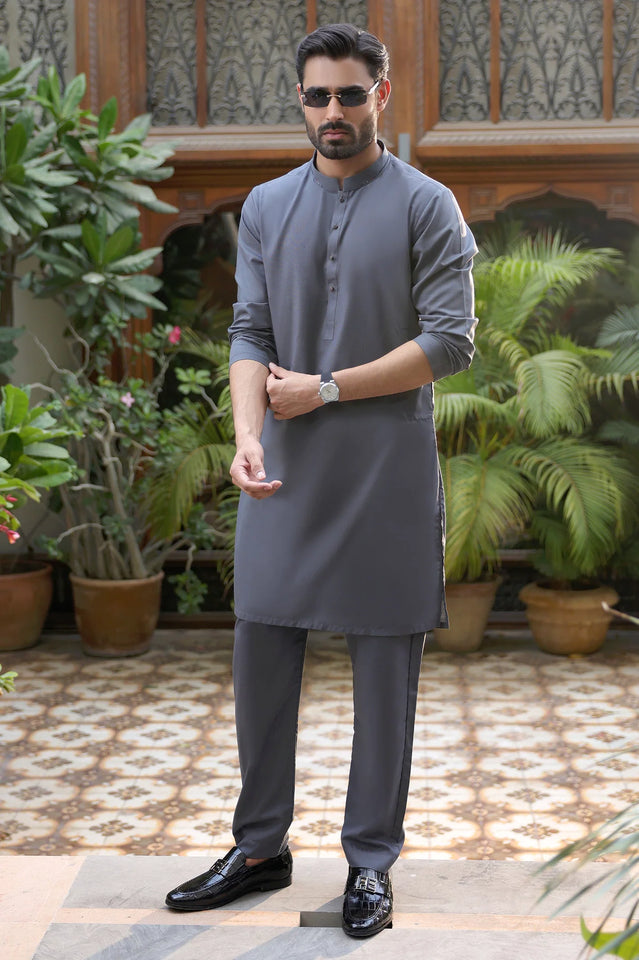Blue Wash & Wear Kurta Pajama
