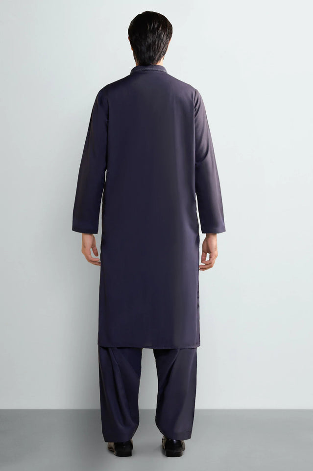 Navy Blue Wash & Wear Shalwar Kameez