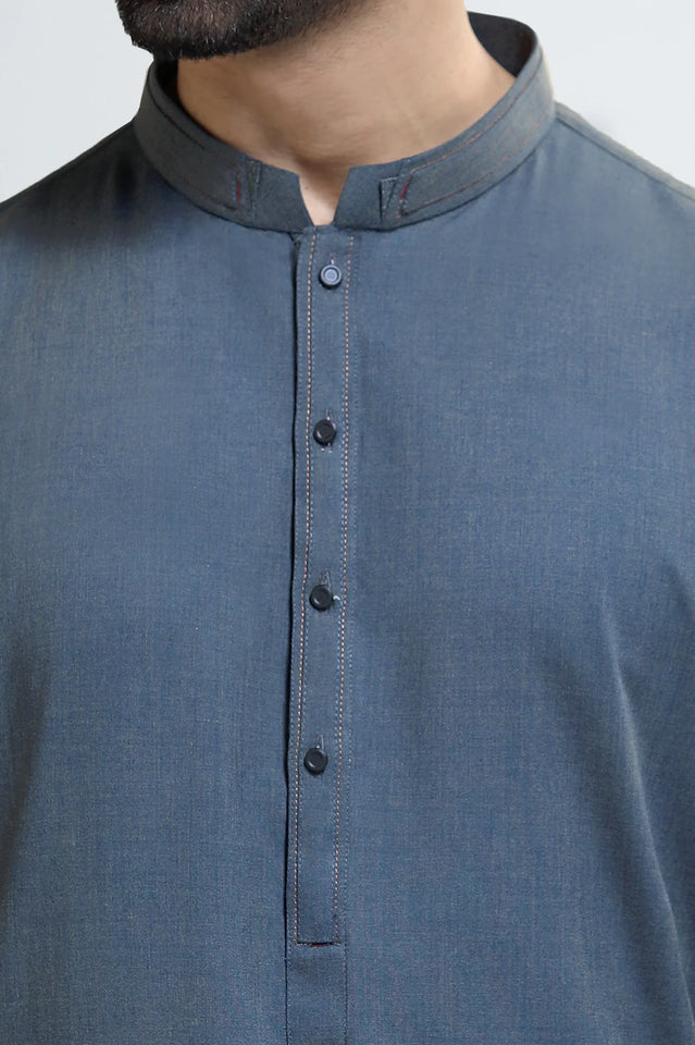 Blue Wash & Wear Shalwar Kameez
