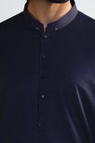 Navy Blue Wash & Wear Shalwar Kameez