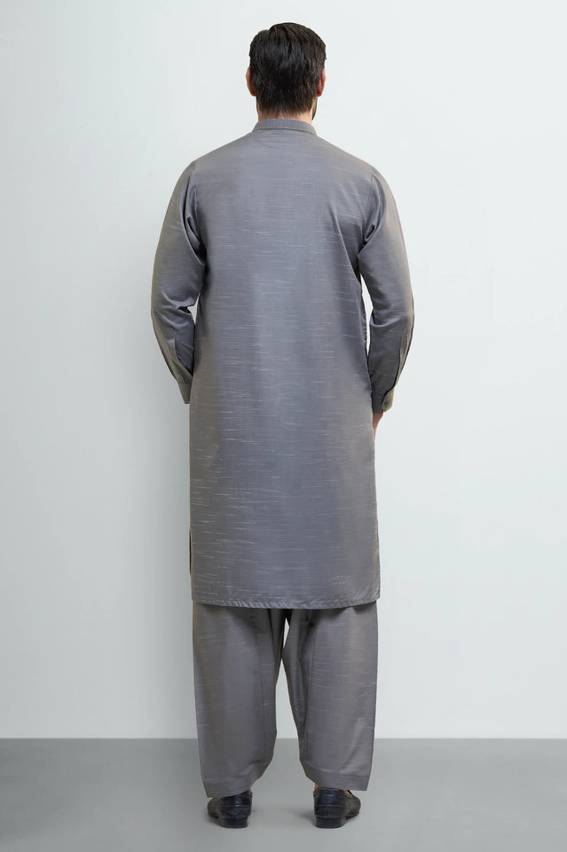 Dark Brown Wash & Wear Shalwar Kameez