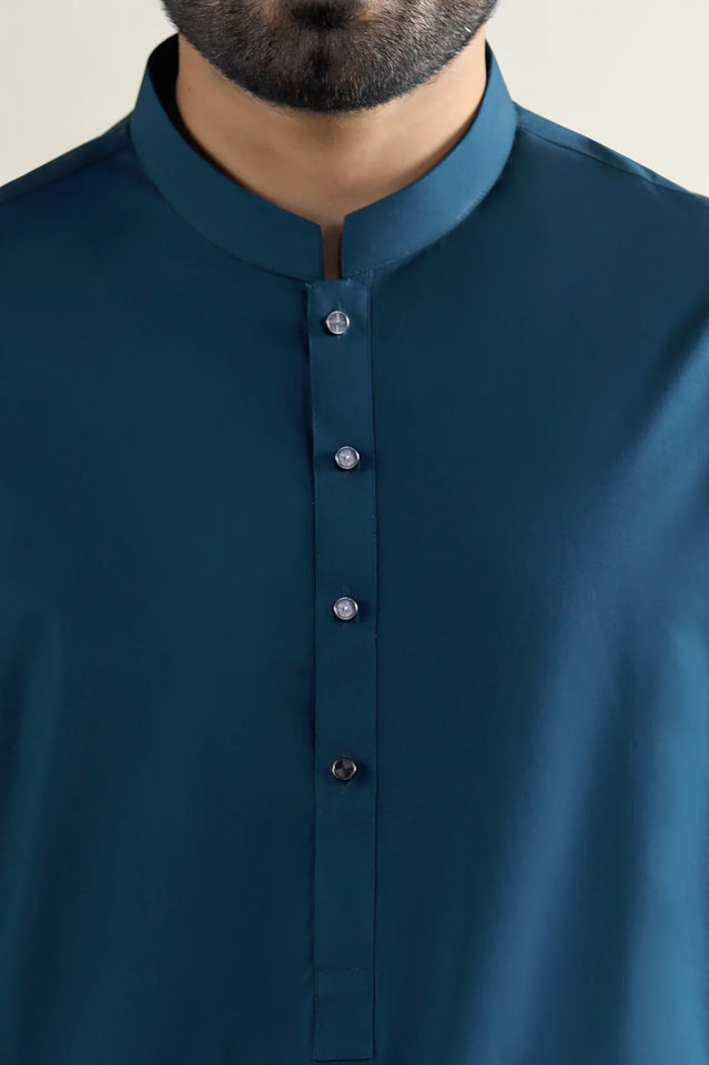 Blue Cotton Shalwar Kameez
