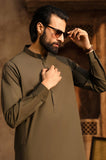 Dark Green Cotton Shalwar Kameez