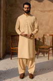 Fawn Cotton Shalwar Kameez