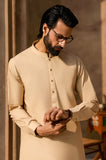 Fawn Cotton Shalwar Kameez