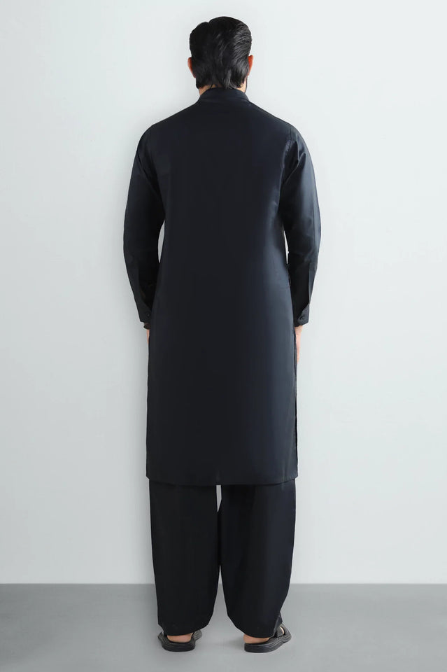 Black Cotton Shalwar Kameez