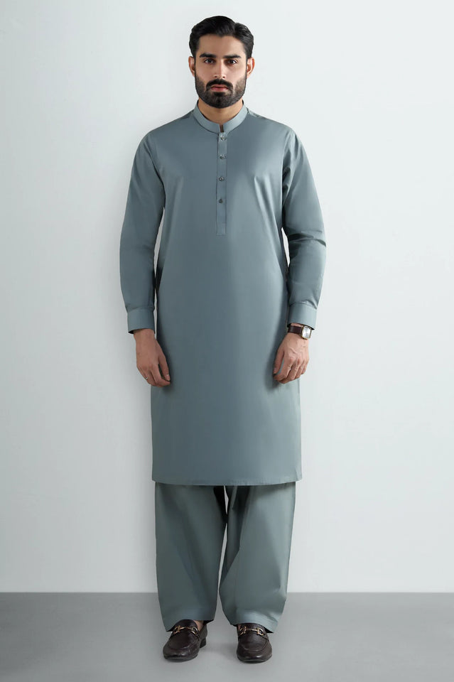 Green Cotton Shalwar Kameez