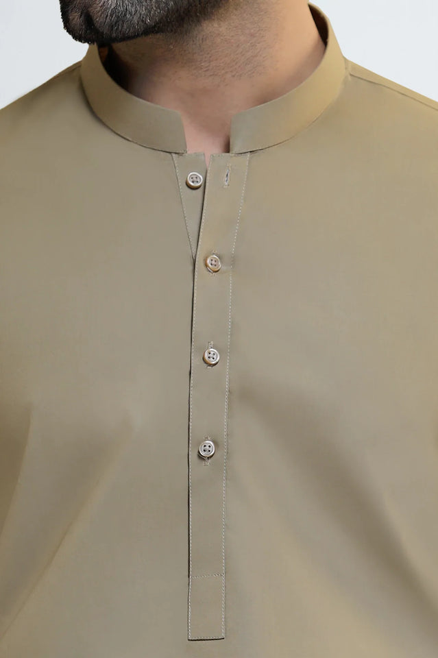 Khaki Cotton Shalwar Kameez